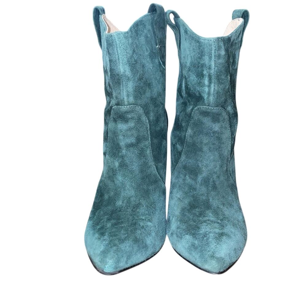Chinese Laundry Green Suede Ankle Boots collab Kristin Cavallari whimsigoth 8 - Picture 3 of 10